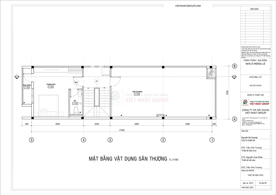Lầu 2 - Tầng sinh hoạt linh hoạt
