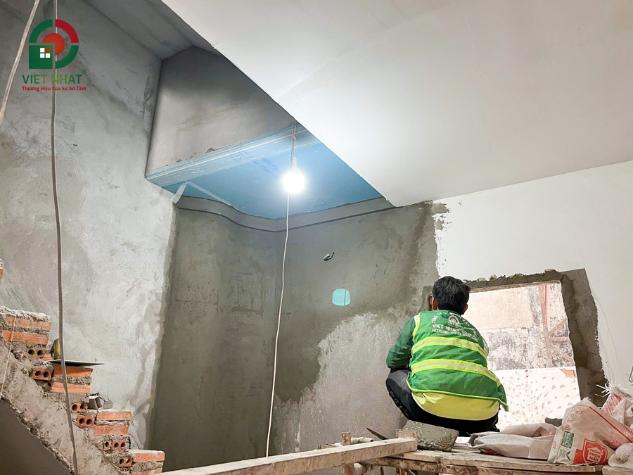 Hình ảnh thi công lăn sơn lót