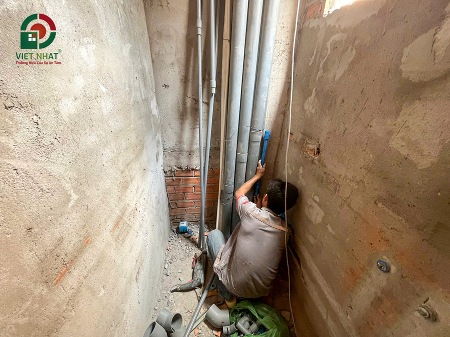 Hình ảnh thi công lắp đặt hệ thống ống cấp thoát nước