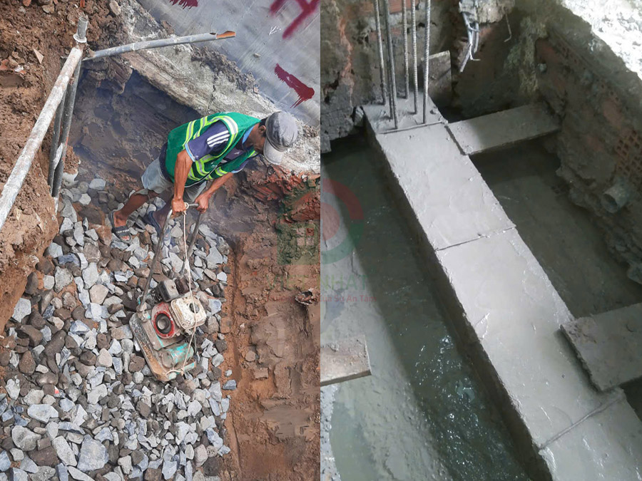 Hình ảnh thi công móng băng