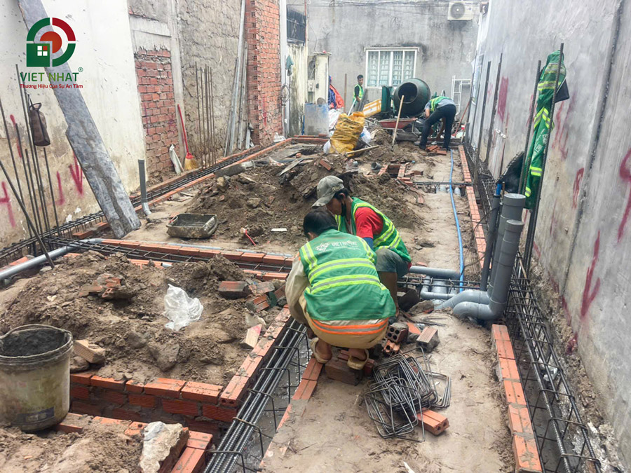 Hình ảnh thi công phần móng nhà