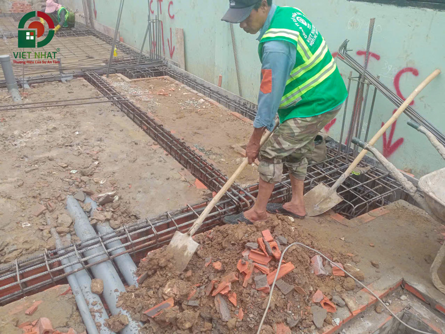 Hình ảnh thi công san lấp mặt bằng nền móng