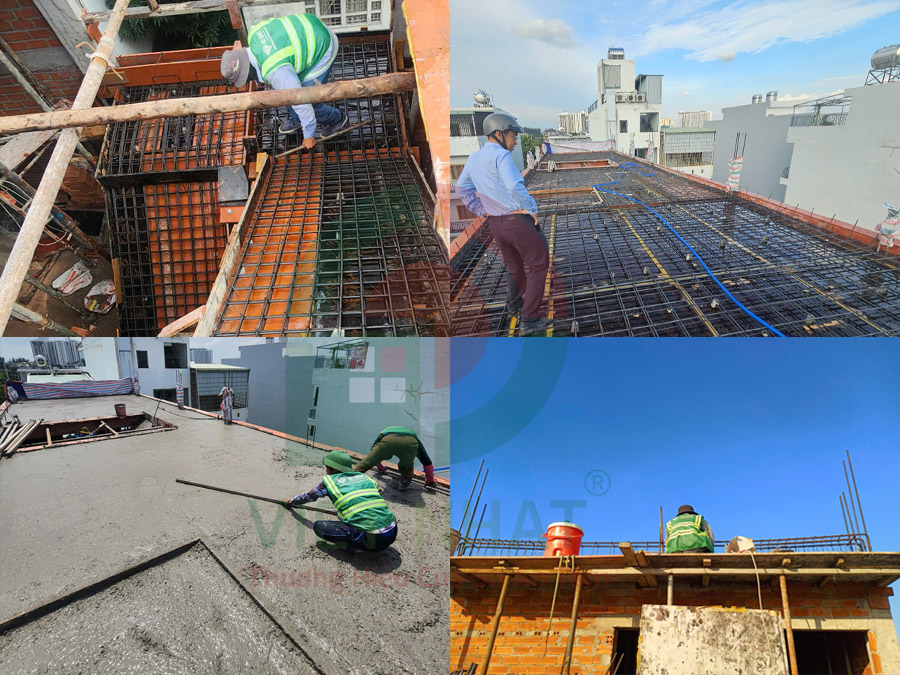 Hình ảnh thi công xây thô lầu 3