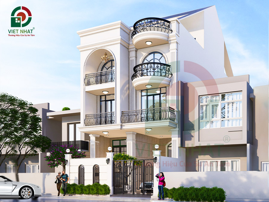 Thiết Kế Mẫu Nhà 1 Hầm Trệt Lửng 2 Lầu có Tầng Áp Mái 8x22m 