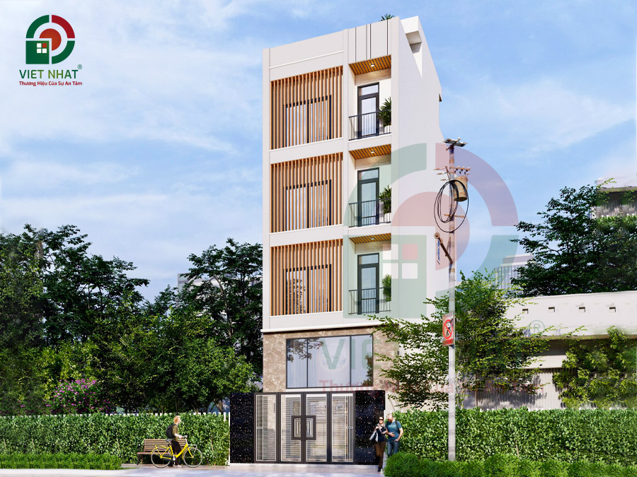 Thiết Kế Nhà Có Thang Máy - Mẫu Nhà 5 Tầng 6x16m