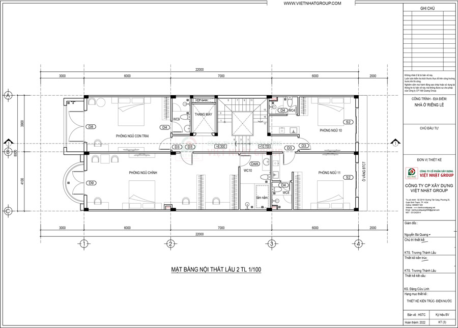 Bản vẽ thiết kế lầu 2
