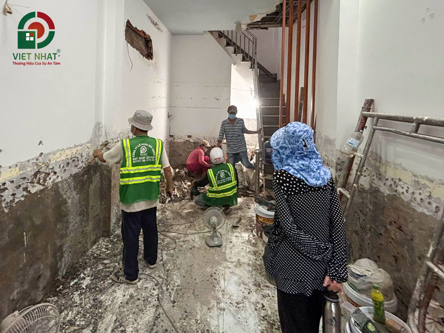 Sửa Nhà Cô Kim - Công Trình Sửa Chữa Nhà 2 Tầng Sân Thượng