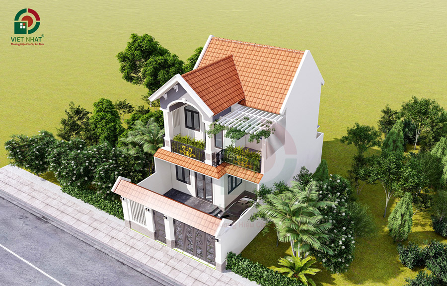 Mẫu Nhà 2 Tầng 8x10m Đẹp – Thiết Kế Gọn Gàng & Tiện Nghi