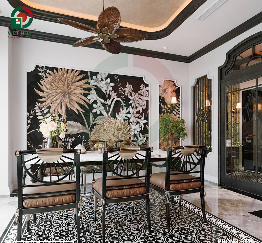 Phòng ăn theo phong cách Indochine