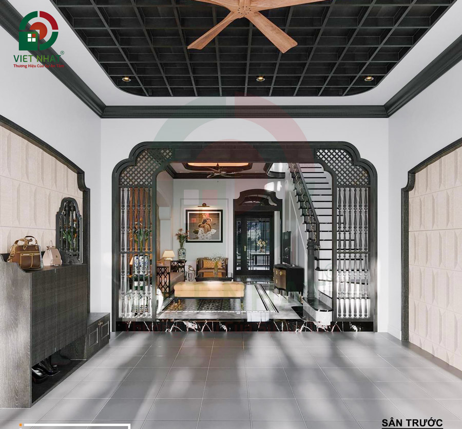 Sân trước để xe