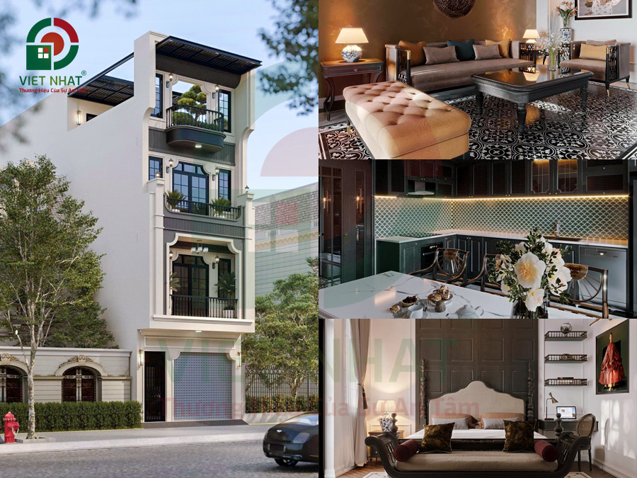 Mẫu Nhà Phố Indochine 4 Tầng 5x20m – Văn Hóa Đông Dương 