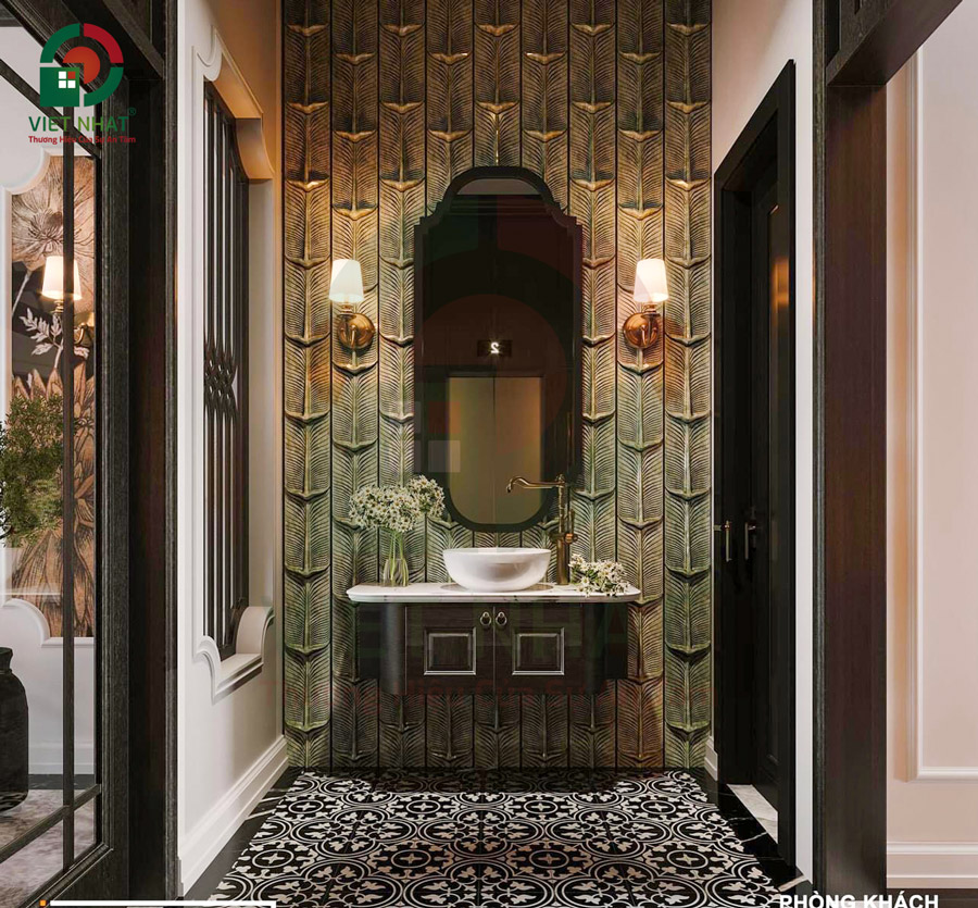 Phòng khách theo phong cách Indochine