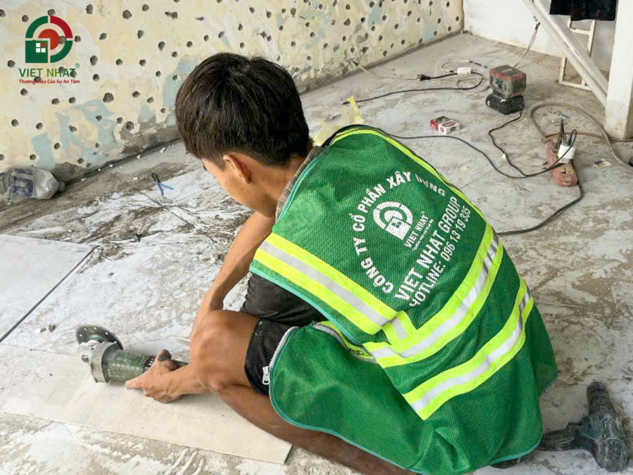 Hình ảnh thi công ốp lát gạch sàn