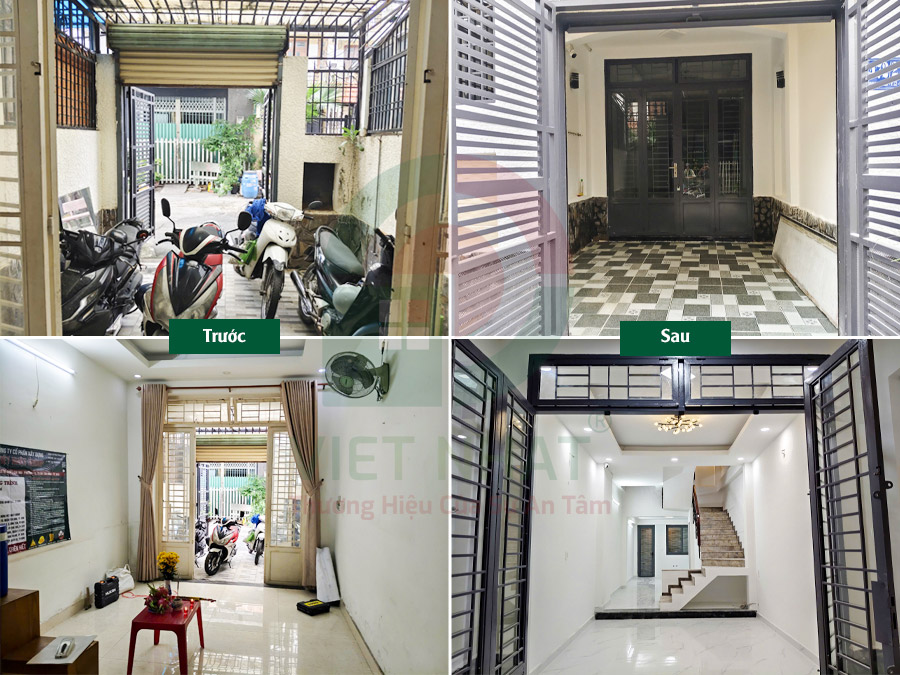 Hình ảnh bàn giao sân trước - phòng khách