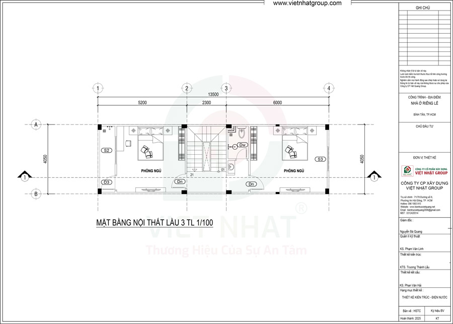 Cách bố trí công năng lầu 3
