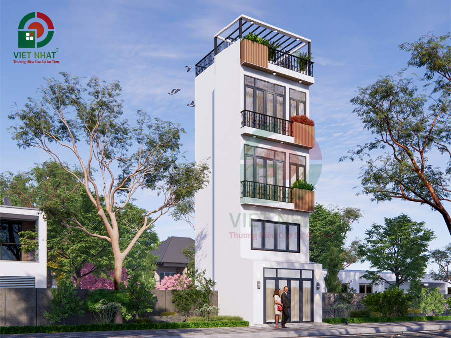 Mẫu Nhà 3 Tầng Rưỡi 5x8m – Tiện Nghi & Tiết Kiệm Chi Phí 