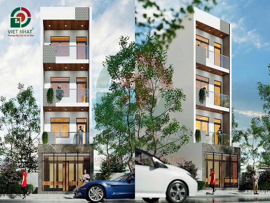 Phương án thiết kế nhà 4 tầng 4x14m