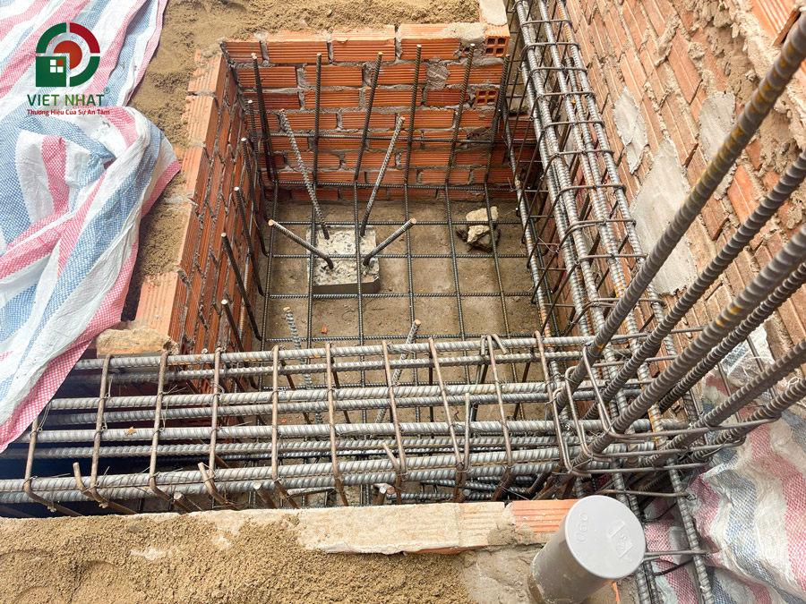 Hình ảnh thi công giằng móng