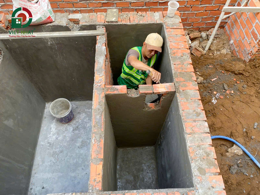 Hình ảnh thi công hầm tự hoại