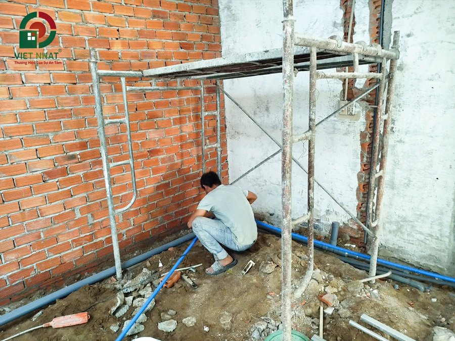 Hình ảnh thi công lắp đặt ống cấp thoát nước