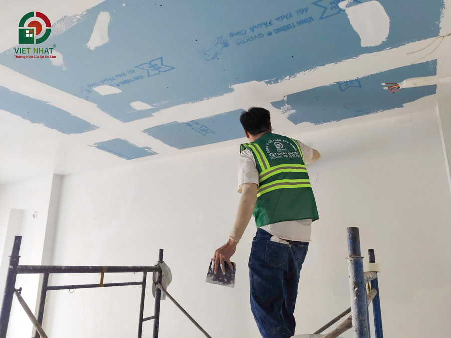 Hình ảnh thi công trần thạch cao