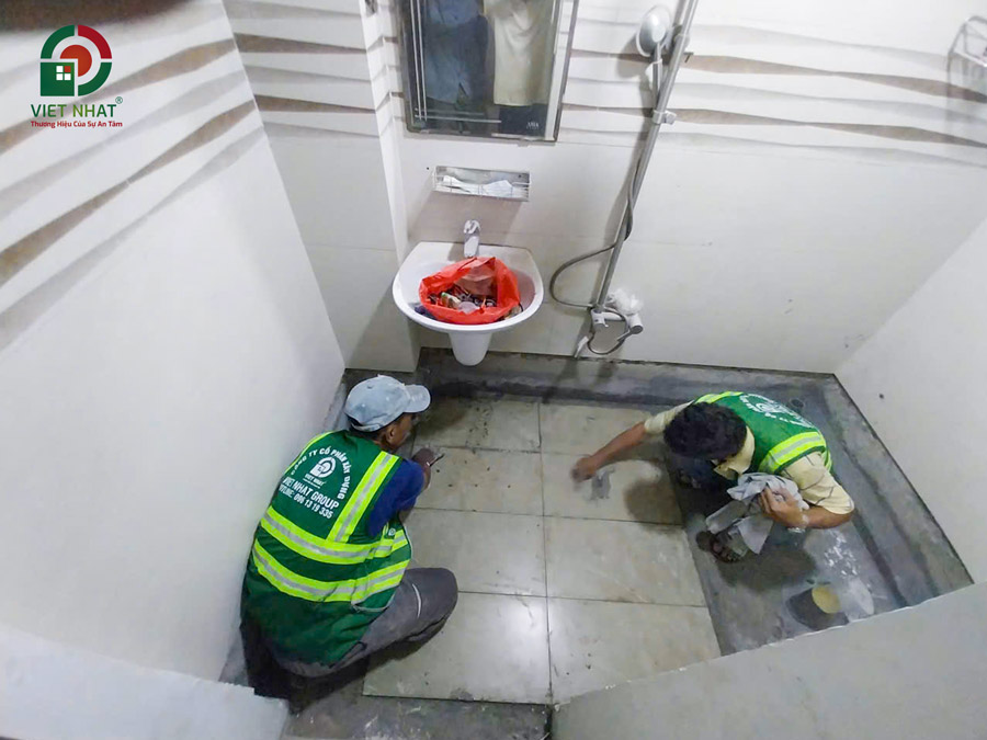 Hình ảnh thi công ốp lát gạch sàn