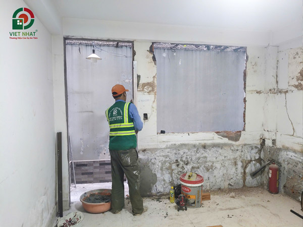 Hình ảnh thi công xây tô theo thiết kế mới