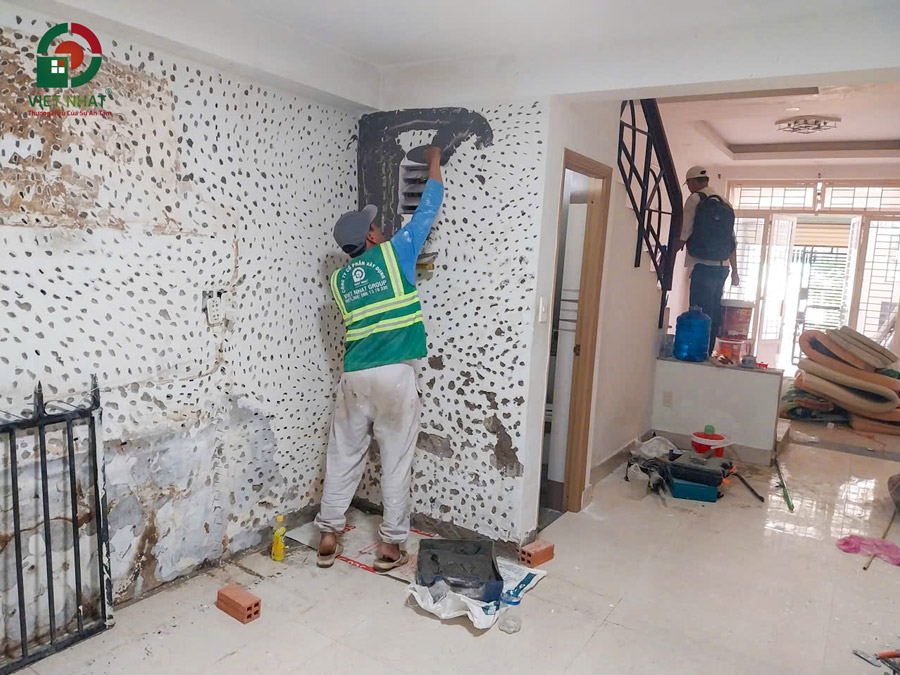 Hình ảnh thi công tô trát tường