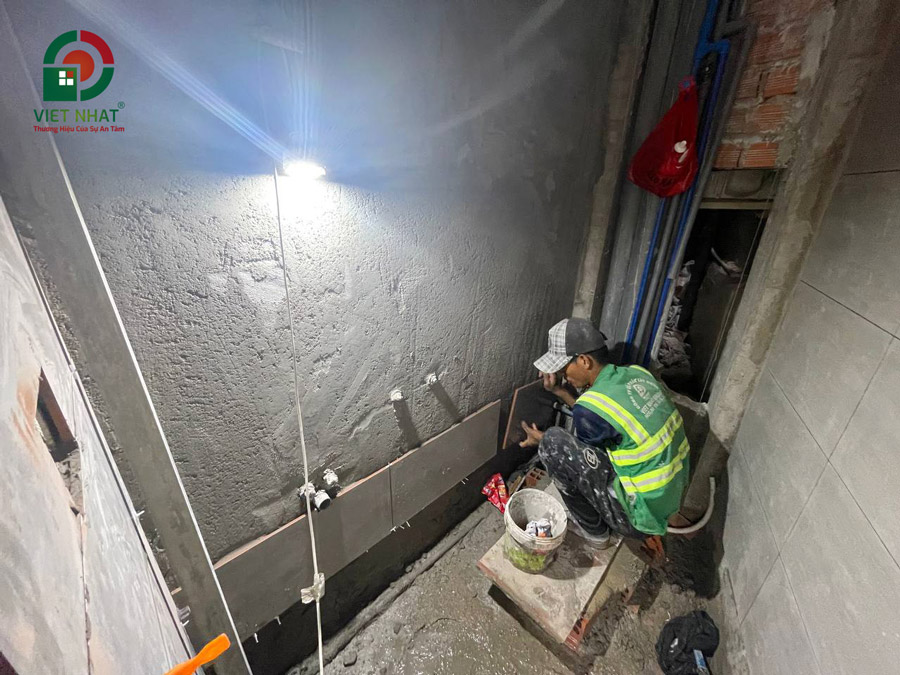 Hình ảnh thi công ốp lát gạch