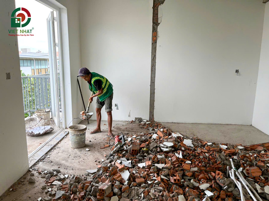 Hình ảnh thi công dọn xà bần