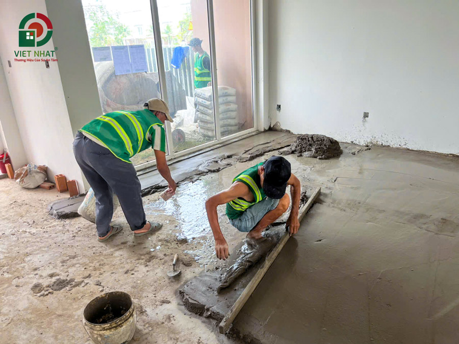Hình ảnh thi công tráng nền bê tông