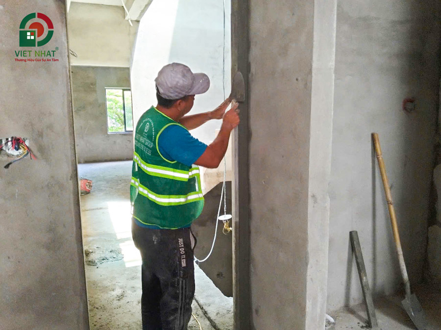 Hình ảnh thi công tô trát tường