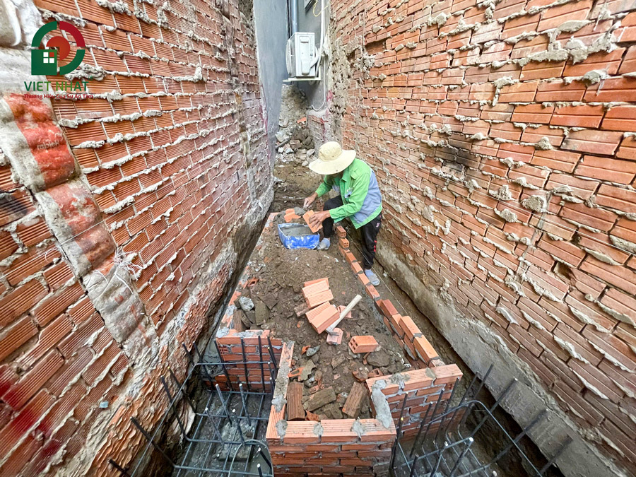 Hình ảnh thi công xây đài móng