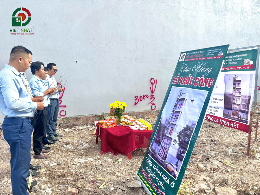 Khởi công xây dựng nhà phố 6 tầng Chị Thủy ở TPHCM
