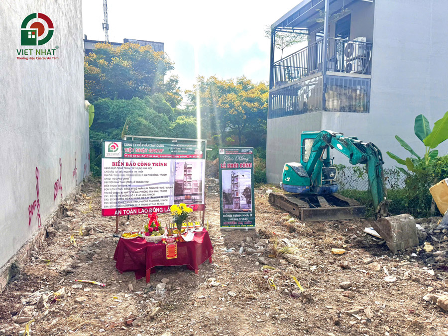 Khởi công xây dựng nhà phố 6 tầng Chị Thủy ở TPHCM