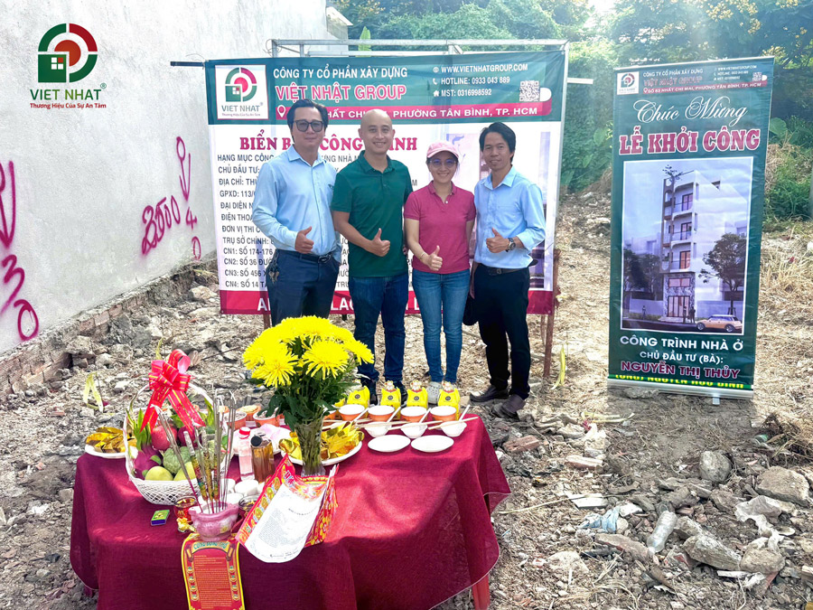 Khởi công xây dựng nhà phố 6 tầng Chị Thủy ở TPHCM