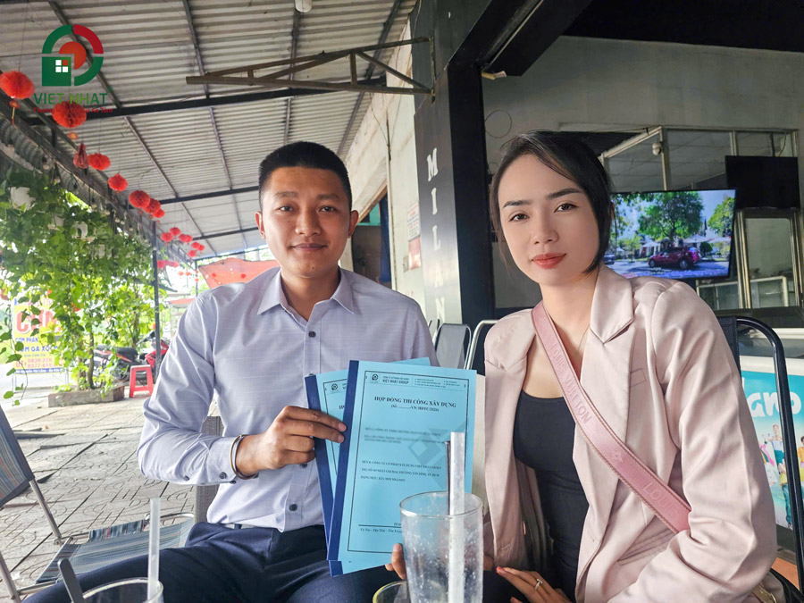 Ký Hợp Đồng & Khởi Công Nhà Phố 1 Trệt 1 Lầu 5x18m 