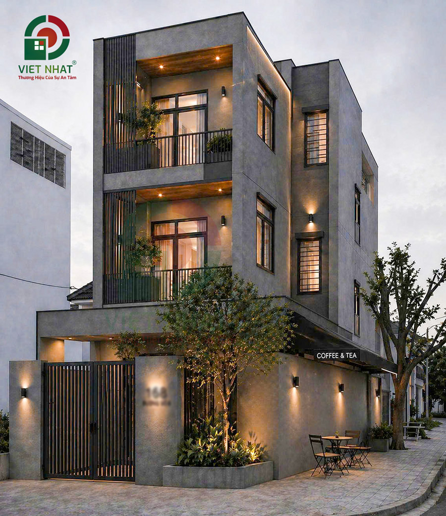 Phương án cải tạo nhà phố 3 tầng tum sân thượng 6x18m