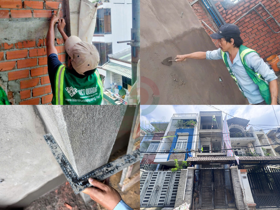 Thi công chống nứt, hoàn thiện phần thô