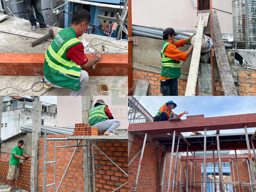 Hình ảnh thi công sửa nhà nâng tầng