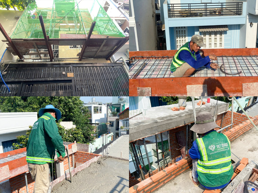 Hình ảnh thi công sửa nhà nâng tầng
