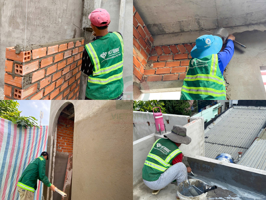 Hình ảnh thi công sửa nhà nâng tầng