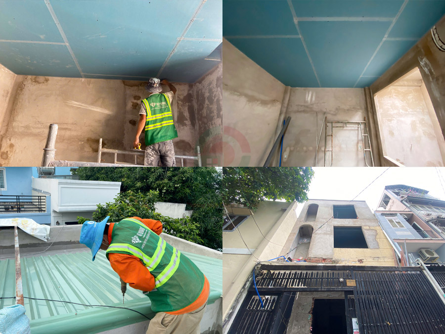 Hình ảnh thi công sửa nhà nâng tầng