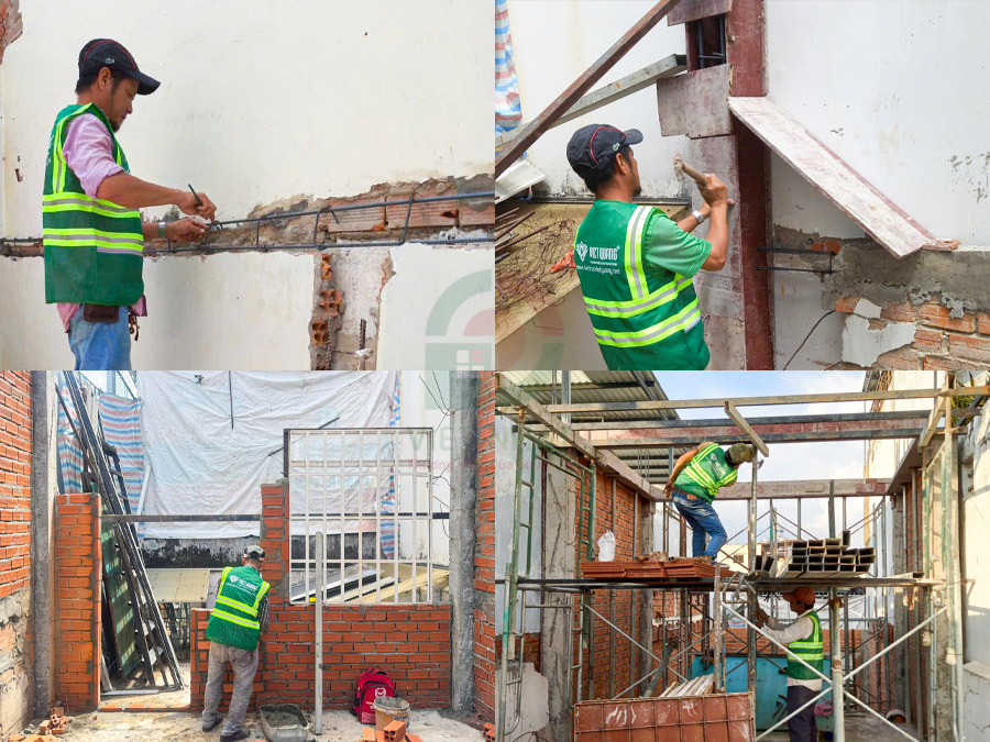 Hình ảnh thi công mái bê tông cốt thép