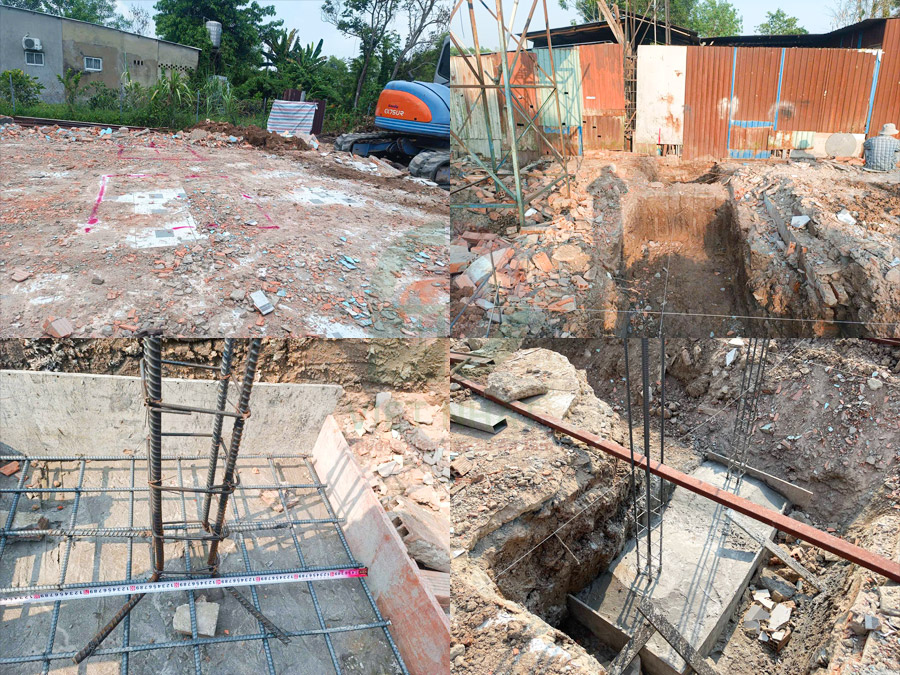 Hình ảnh thi công móng đơn