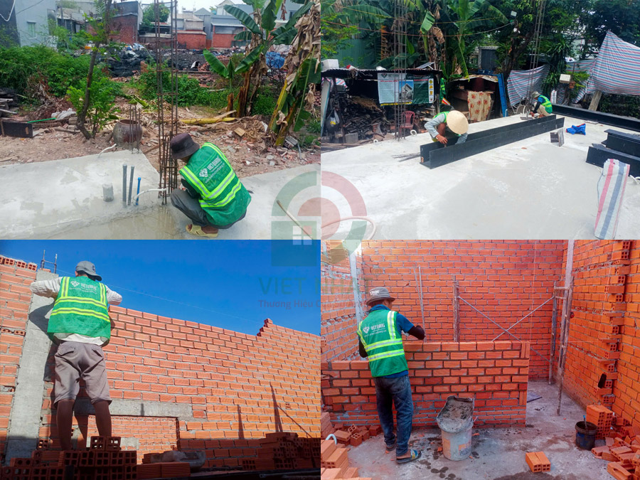 Thi công xây thô - Dựng khung nhà cấp 4