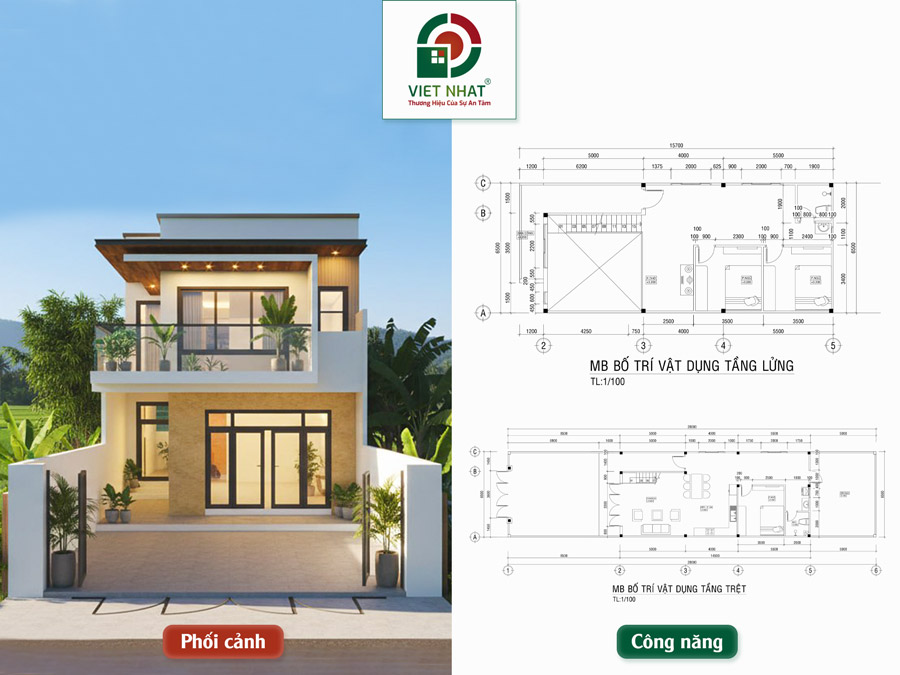 Thi Công Trọn Gói Nhà Cấp 4 Có Gác Lửng 6,5x16m ở Củ Chi 