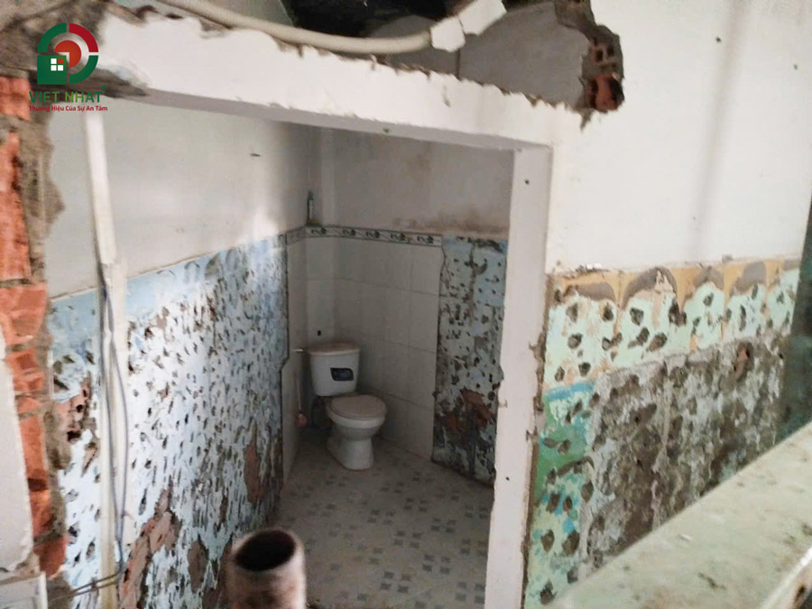 Hình ảnh thi công bề mặt sơn cũ