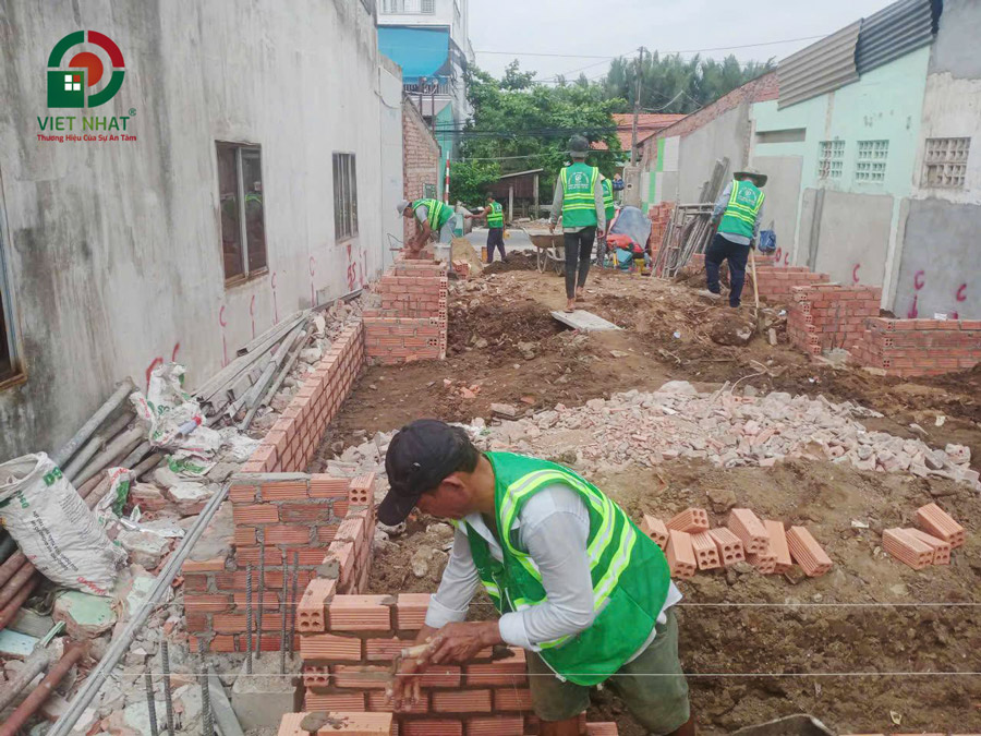 Hình ảnh thi công xây đài móng