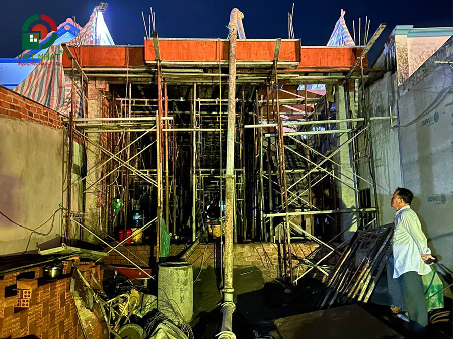 Hình ảnh tiến độ thi công tầng trệt